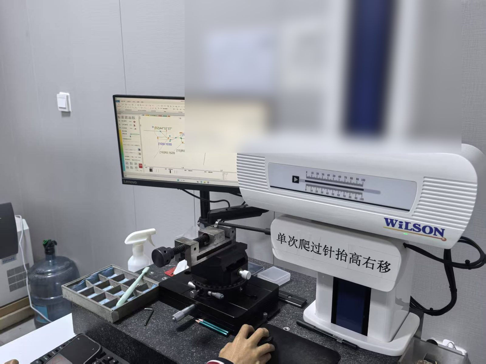 Wilson MMD-100 contour and form instrument measuring a turned part